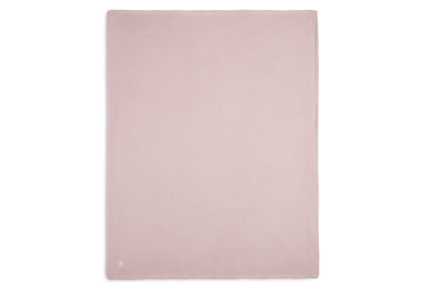Jollein Babydecke Kinderbett Basic Knit 100x150cm - Pale Pink/Coral Fleece