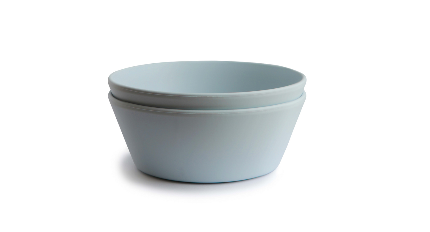 Mushie Bowl rond 2 stuks -  Powder Blue